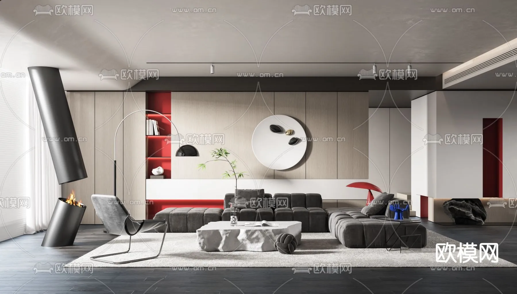 LIVING ROOM 3D SCENES – BLOCKS – 272 – PRO