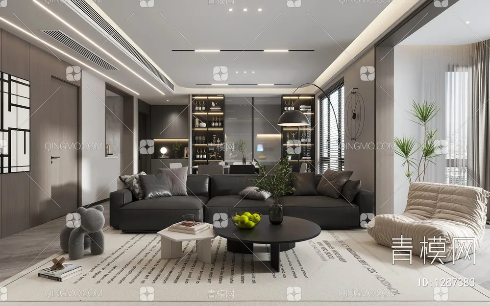 LIVING ROOM 3D SCENES – BLOCKS – 417 – PRO