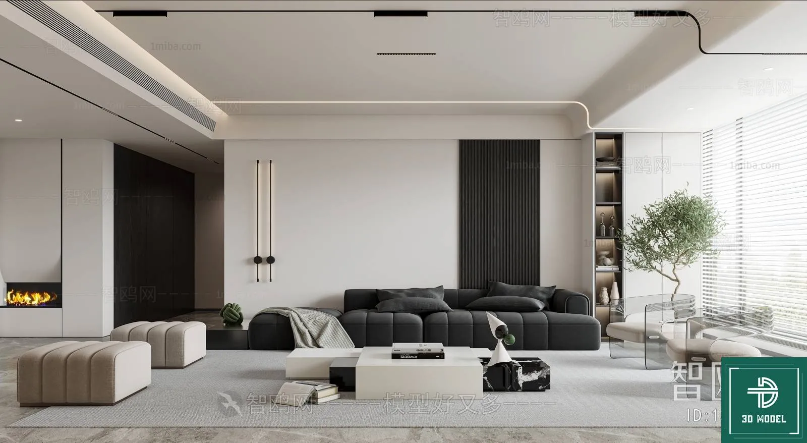 LIVING ROOM 3D SCENES – BLOCKS – 460 – PRO