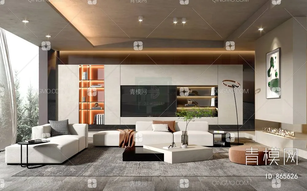 LIVING ROOM 3D SCENES – BLOCKS – 691 – PRO