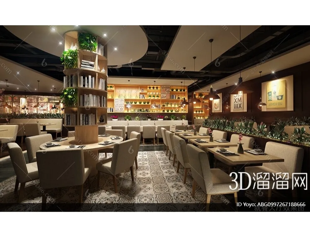 RESTAURANT – 3D SCENES – BLOCKS – 3D MODELS – 107 – PRO