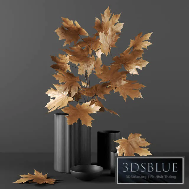 Decor set 9 with Maple Branch 3DS Max - thumbnail 3
