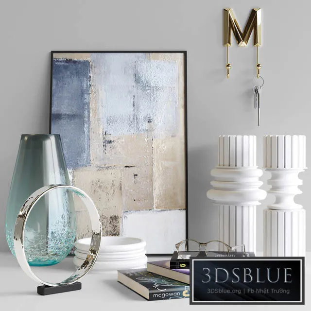 Decorative set. Collection decor 3DS Max - thumbnail 3