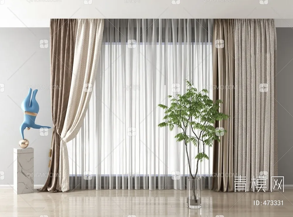 MODERN CURTAIN – 3D MODELS – 016 – PRO