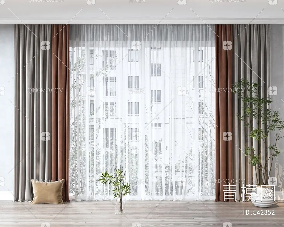 MODERN CURTAIN – 3D MODELS – 018 – PRO