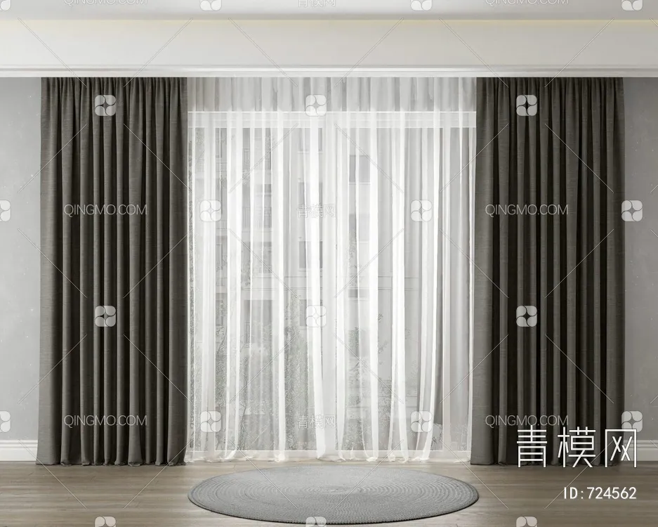 MODERN CURTAIN – 3D MODELS – 043 – PRO