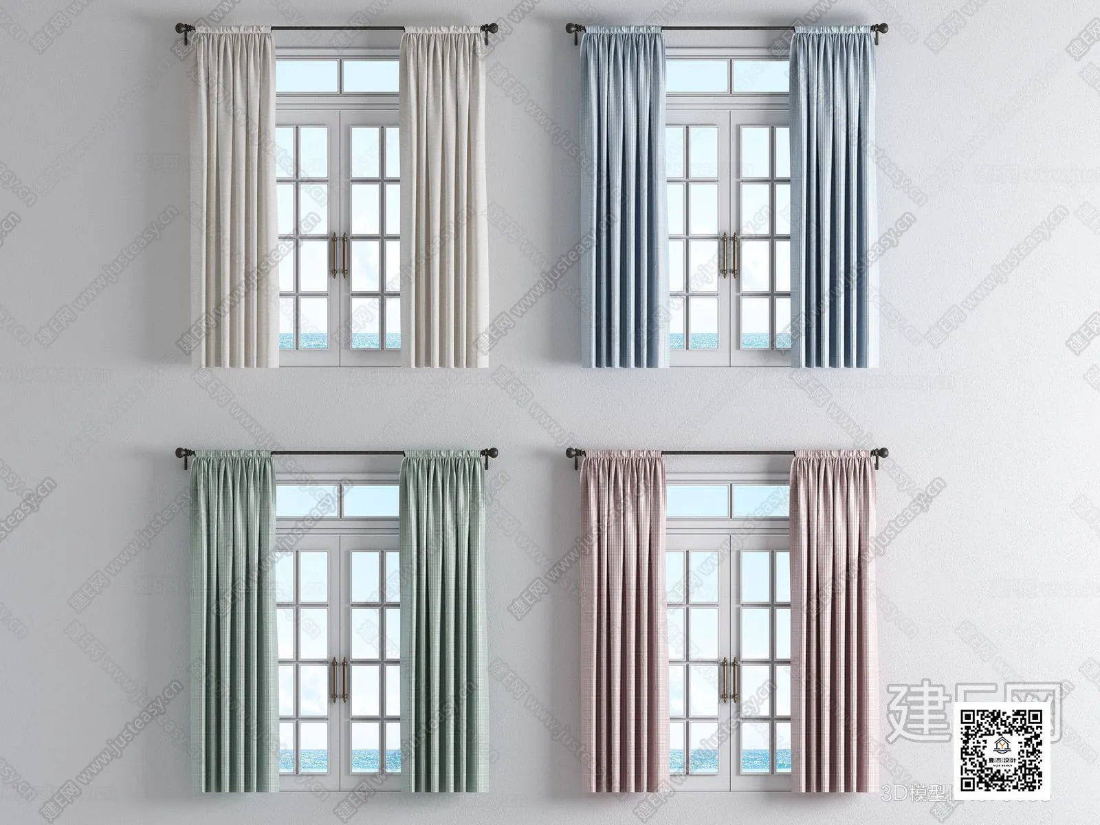 MODERN CURTAIN – 3D MODELS – 061 – PRO