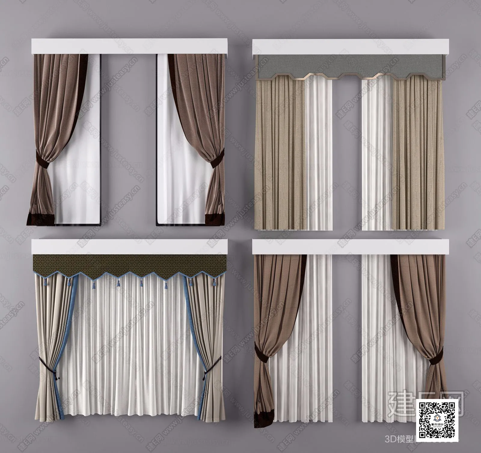 MODERN CURTAIN – 3D MODELS – 073 – PRO