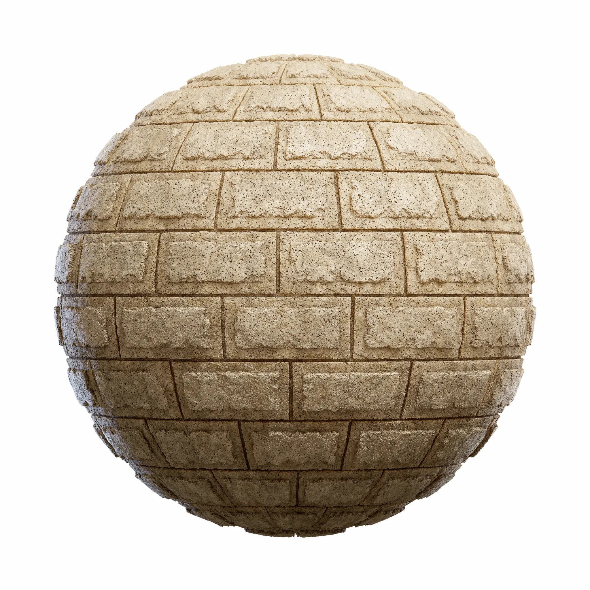 Blocks Exterior Brick Walls PBR Textures – 4K – 8K – beige_stone_brick_wall_45_35