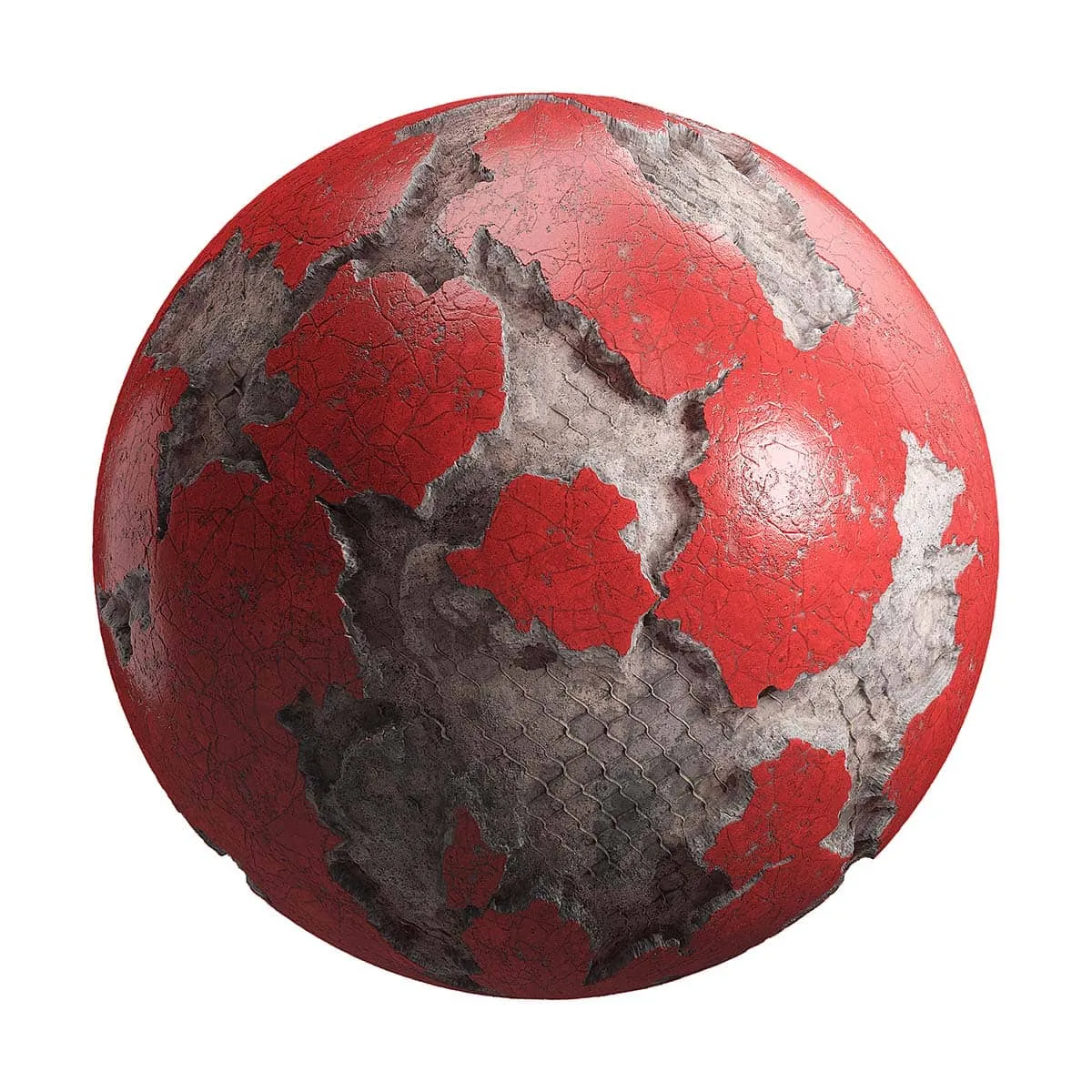 PBR Textures Volume 21 – Walls – 4K – 8K – damaged_red_painted_wall_21_07