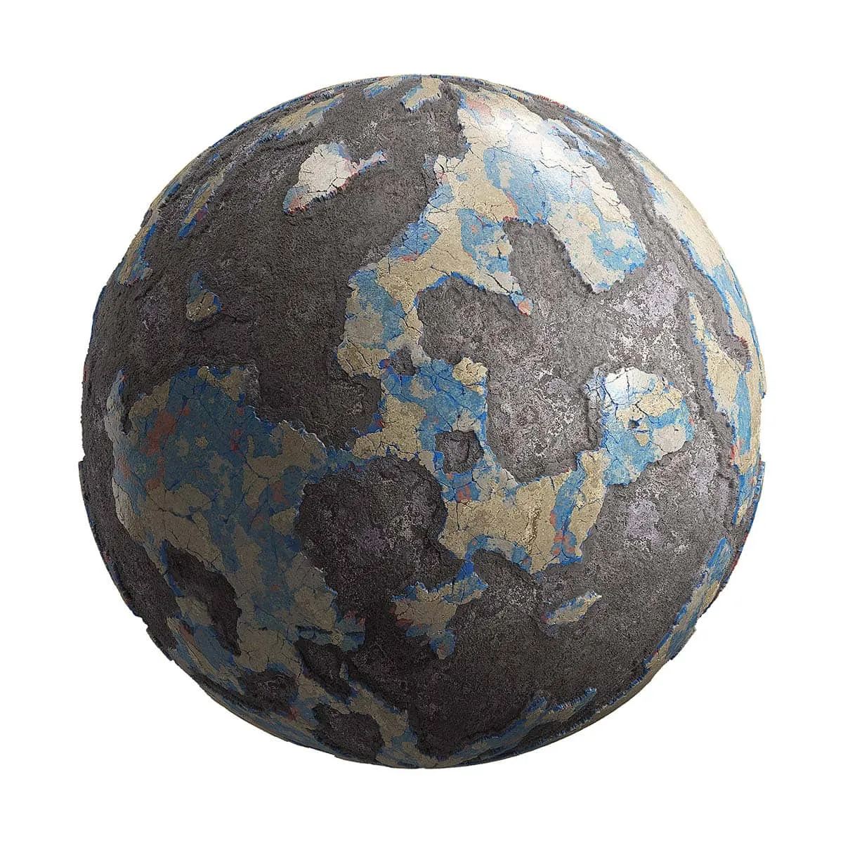 PBR Textures Volume 21 – Walls – 4K – 8K – damaged_wall_with_layered_paint_21_36