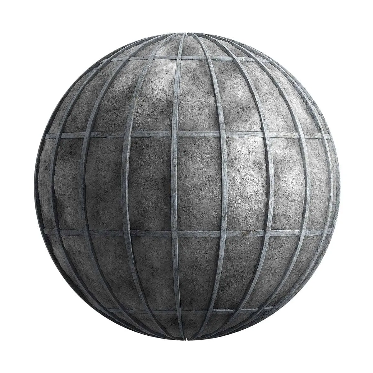 PBR Textures Volume 21 – Walls – 4K – 8K – grey_wall_with_wooden_frame_21_01