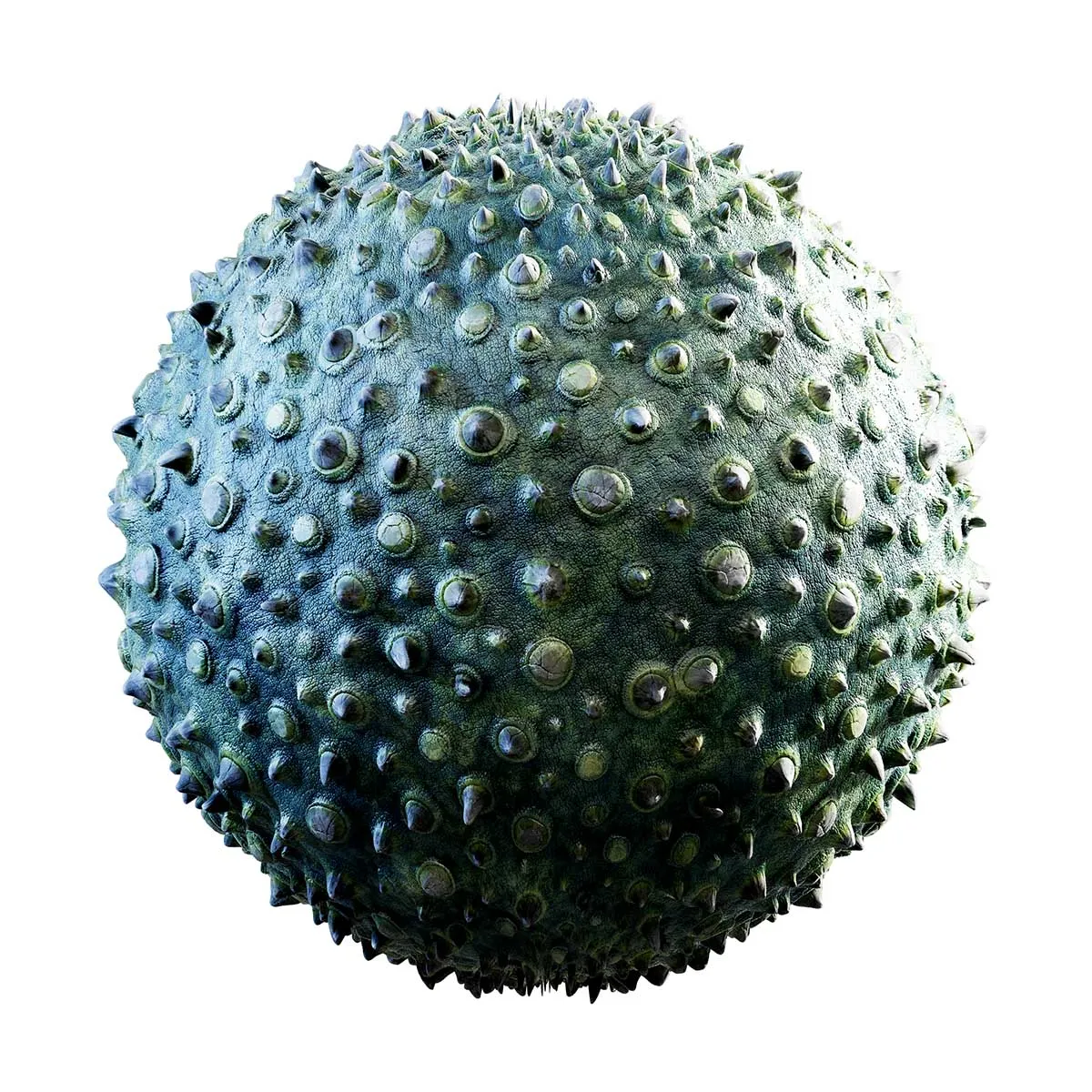 CGAxis PBR 31 – Green Creature Skin With Spikes 32 36