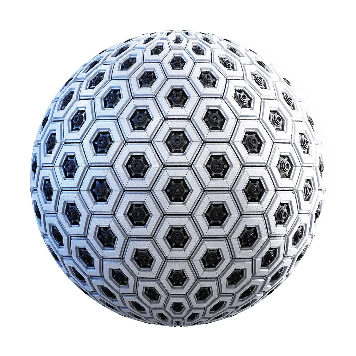 PBR Textures Volume 32 – Sci-Fi – 4K – 8K – white_hexagonal_space_station_wall_28_03
