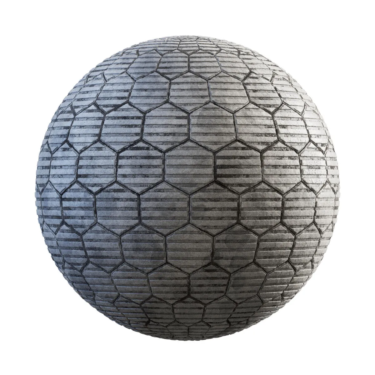PBR Textures Volume 34 – Pavements – 4K – grey_hexagon_concrete_pavement_36_98