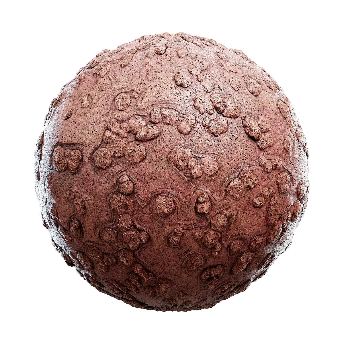 PBR Textures Volume 41 – Clay – 4K – 8K – dripping_red_clay_with_stones_44_32