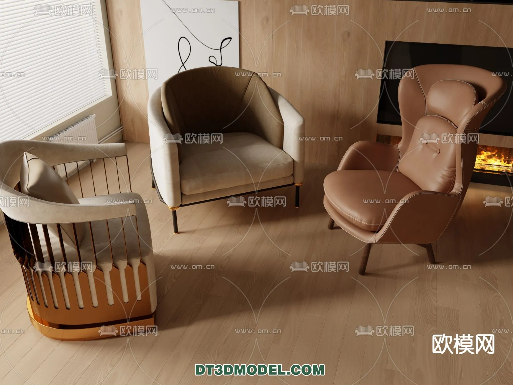 ARMCHAIR 3D MODELS – MODERN STYLE – 0085
