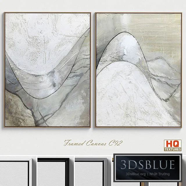 Large Living Room Wall Art C-92 3DS Max - thumbnail 3