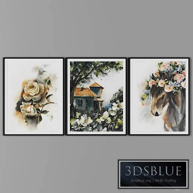 Picture frame set 00049-26 3DS Max - thumbnail 3