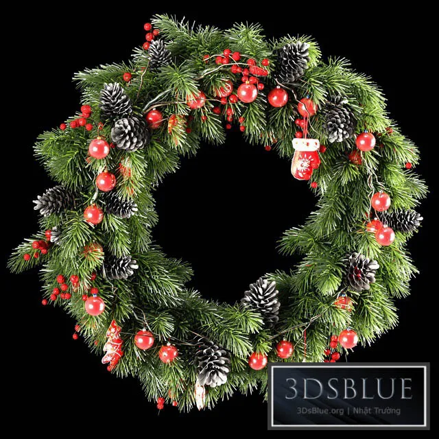 Christmas wreath 3DS Max - thumbnail 3