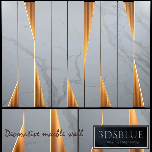 Decorative marble wall 3DS Max - thumbnail 3