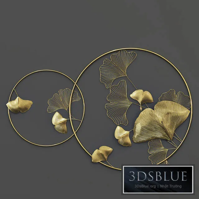 Wall Decoration Metal-Ginkgo Bilo 3DS Max - thumbnail 3