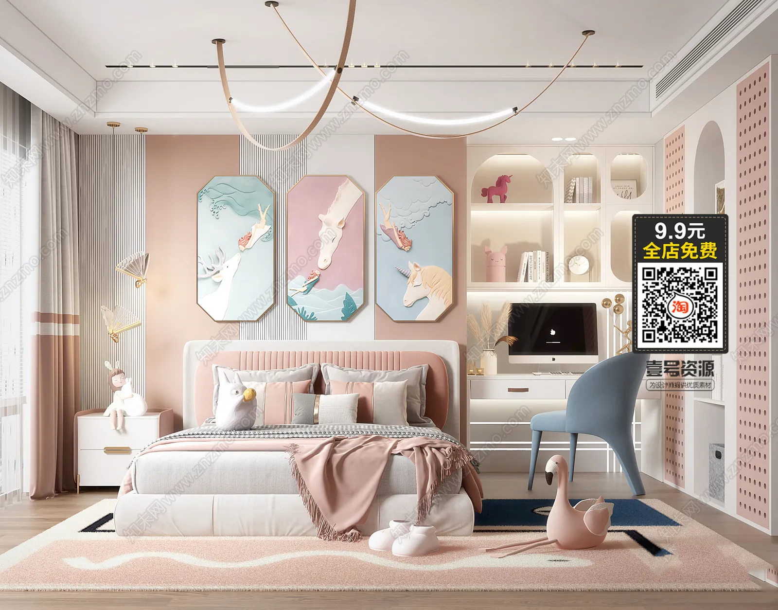 CHILDROOM – 3D SCENES – VRAY – 552