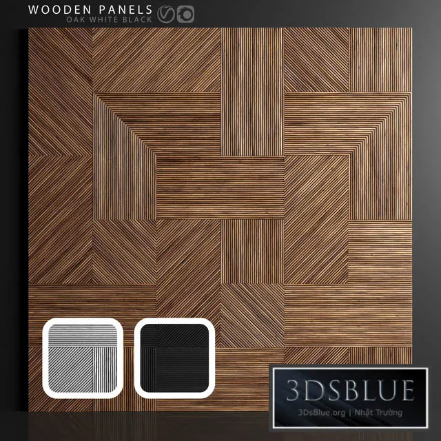 Wooden panels 3 3DS Max - thumbnail 3