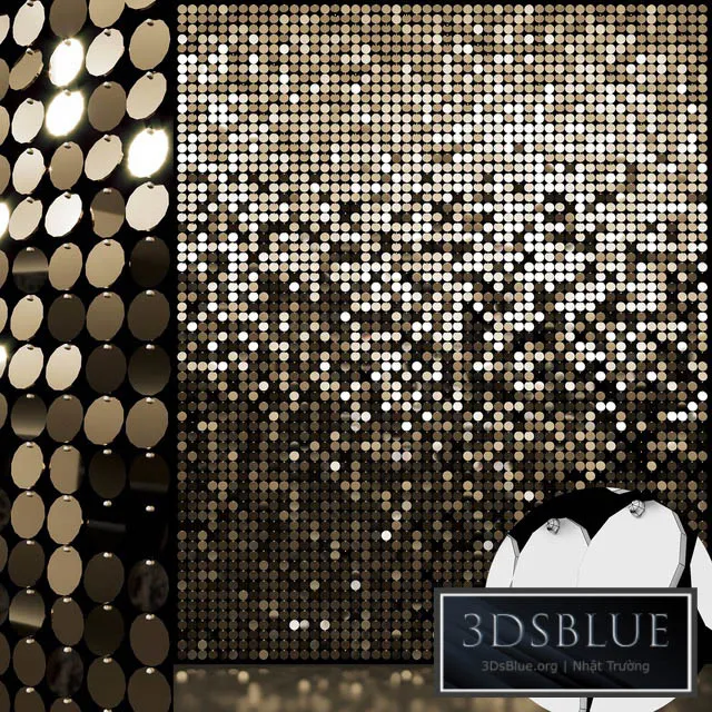 sequins decorative wall 01 3DS Max - thumbnail 3