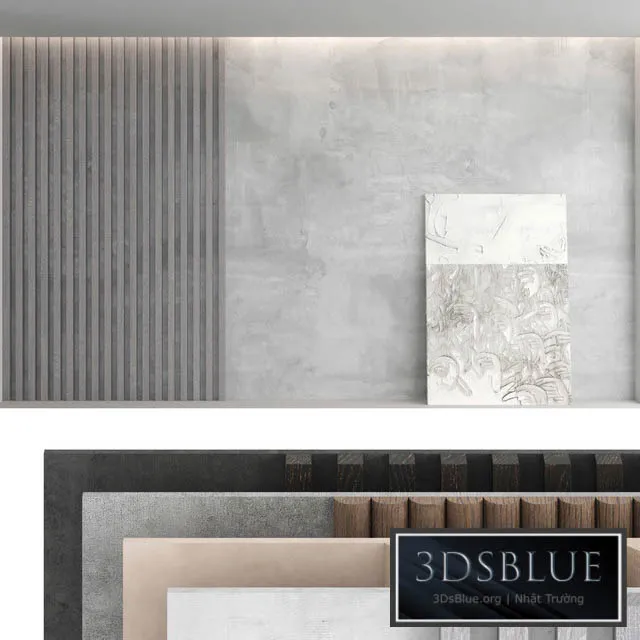 Decorative wall panel set 55 3DS Max - thumbnail 3