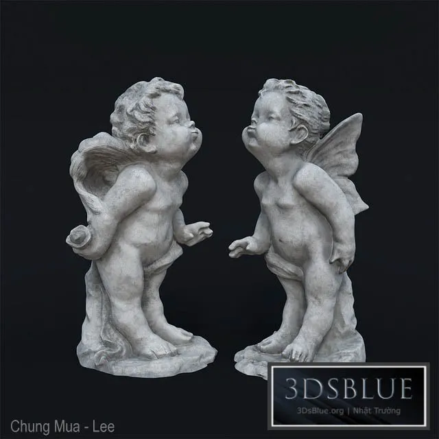 “Garden Sculpture “”Angel's Kiss””” 3DS Max - thumbnail 3