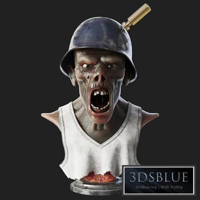 Zombie bust 3DS Max - thumbnail 3