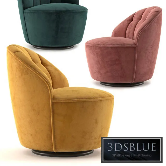 Margot Swivel Accent Chair 3DS Max - thumbnail 3