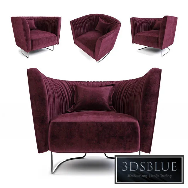 Desiree Shellon armchair 3DS Max - thumbnail 3