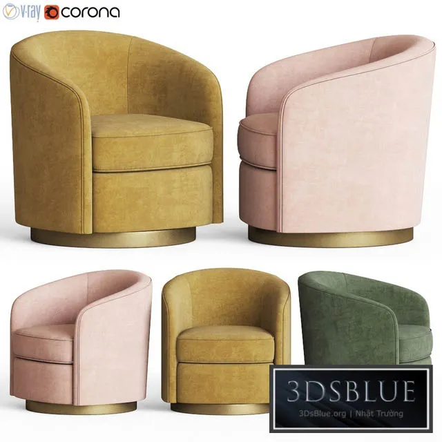 Swivel Armchair Notremonde 3DS Max - thumbnail 3