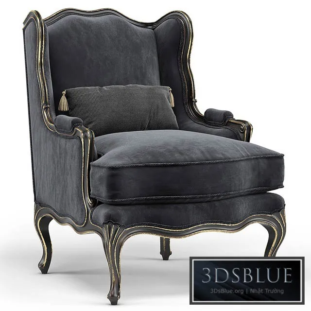 Louis XV Bergere Wing Armchair 3DS Max - thumbnail 3