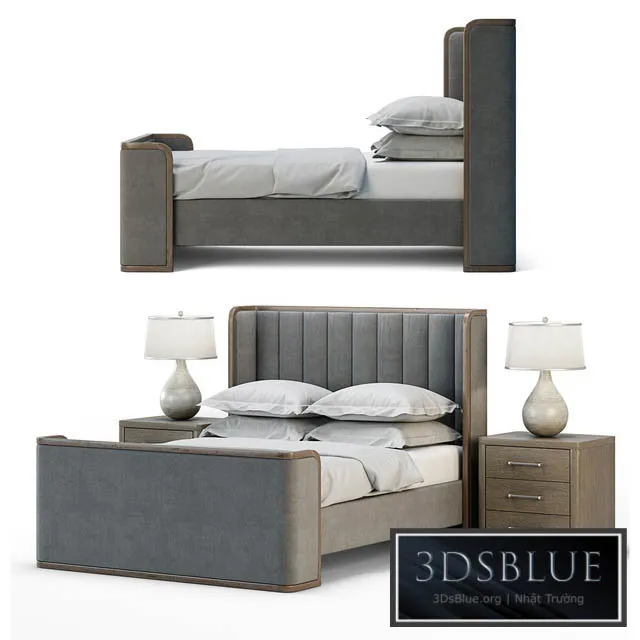 Rh. ASTON FABRIC BED 3DS Max - thumbnail 3