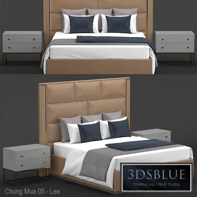montgomery bed 3DS Max - thumbnail 3