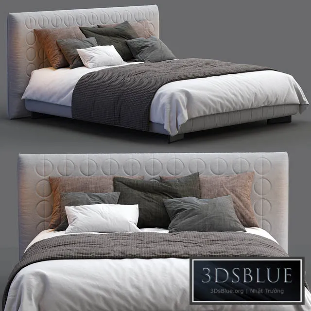 Minotti Bed CURTIS 3DS Max - thumbnail 3