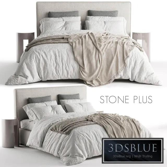 Bed Meridiani Stone Plus 3DS Max - thumbnail 3