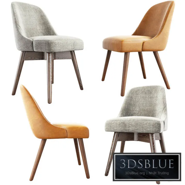 West Elm Mid-Century Dining Chair Set 3DS Max - thumbnail 3