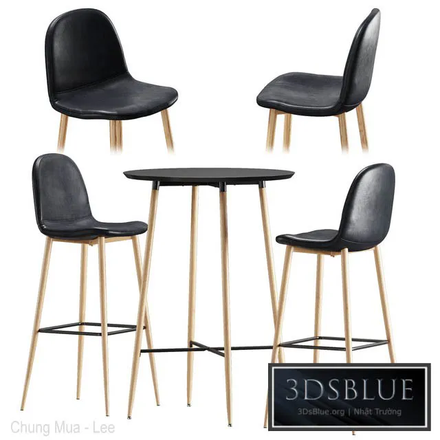 Bar table and chair Jysk Jonstrup 3DS Max - thumbnail 3