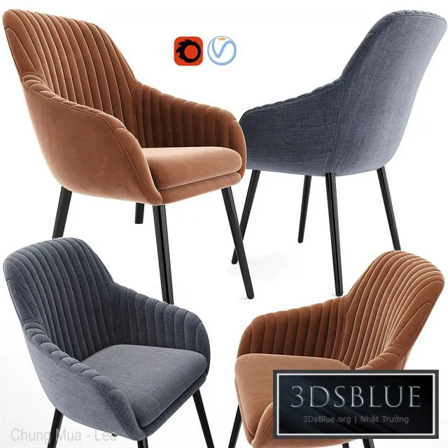 Rochelle Strip Lounge Chair 02 3DS Max - thumbnail 3