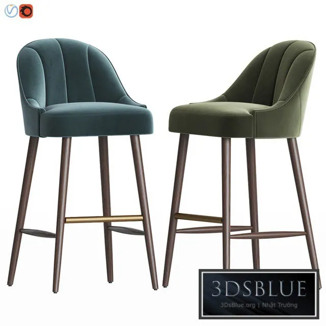 Margot bar stool 3DS Max - thumbnail 3