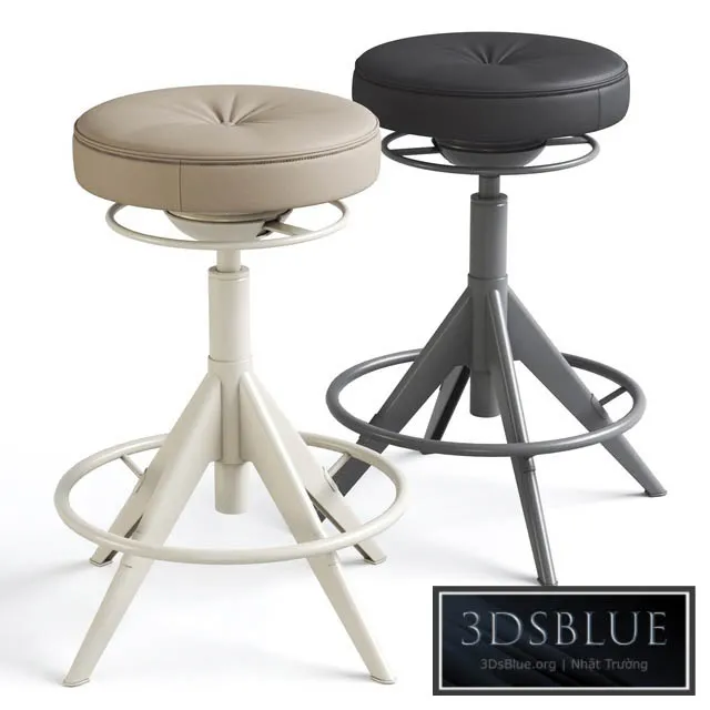 Ikea TROLLBERGET Sit \/ stand support Grann beige and Glose black 3DS Max - thumbnail 3