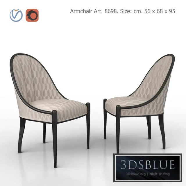 Chair upholstered. SALDA. Art8698. 3DS Max - thumbnail 3
