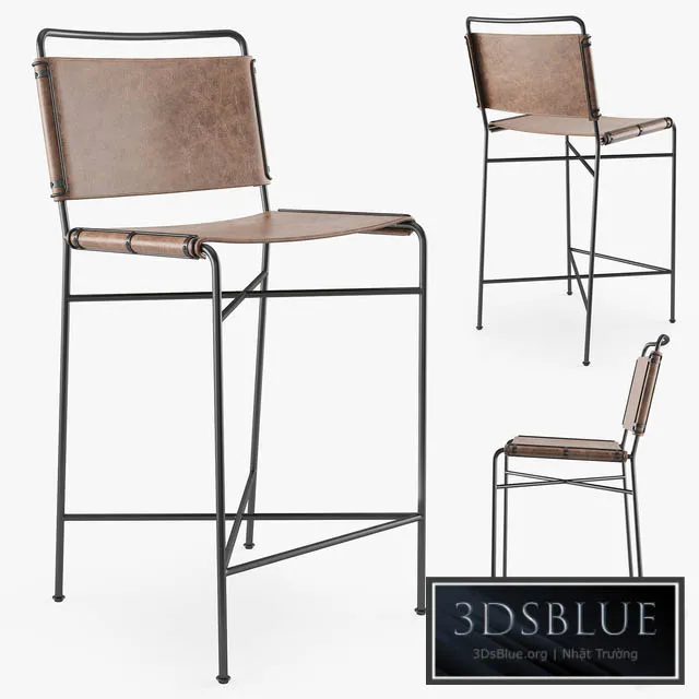 Four Hands WHARTON bar stool 3DS Max - thumbnail 3