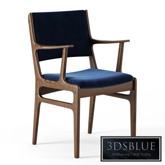 Coppice Upholstered Dining Armchair by Westelm 3DS Max - thumbnail 3