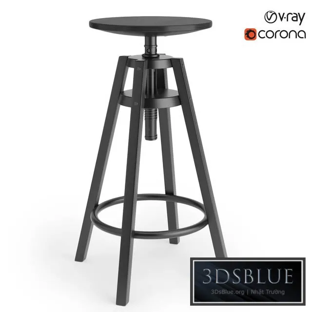 Ikea dalfred bar stool 3DS Max - thumbnail 3