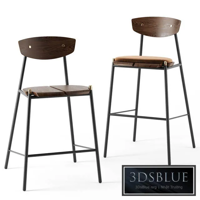 Kink bar stools by District Eight 3DS Max - thumbnail 3